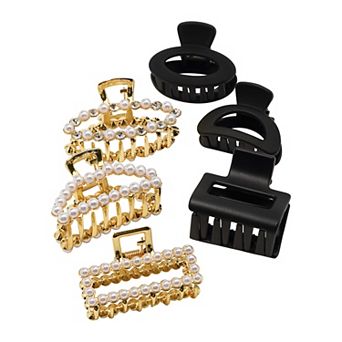 Emberly 6 pk Metal Mini Cutout Claw Clip Set