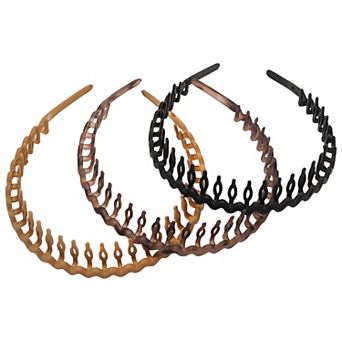 Emberly 3 pk Basic Comb Plastic Headbands