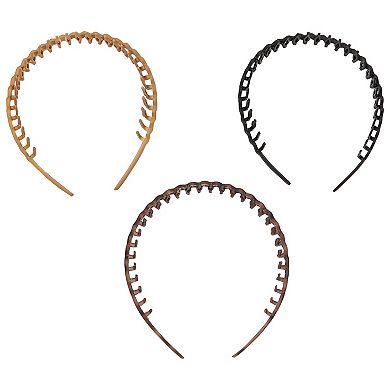 Emberly 3-pk. Basic Comb Plastic Headbands