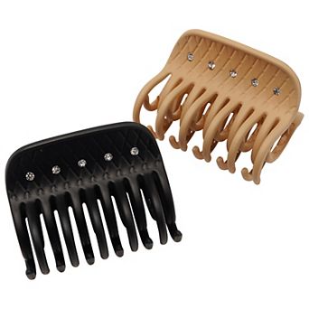 Emberly 2 pk Rhinestone Basic Claw Clips