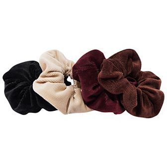 Emberly 4 pk Velvet Scrunchie Set