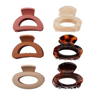 Emberly Cut Out Mini Claw Clip 6 pk