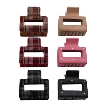 Emberly Small Cut Out Claw Clip 6 pk