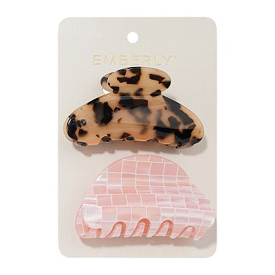 Emberly 2-Pk. Brick Claw Clip Set