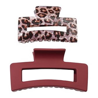 Emberly 2 pk Cut Out Rectangle Claw Clips