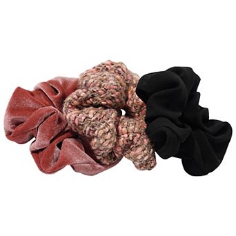 Emberly 3 pk Textured Scrunchie Set