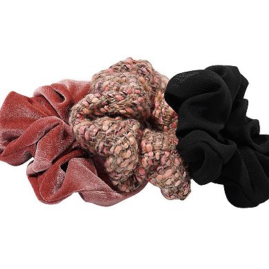 Emberly 3-Pk. Textured Scrunchie Set