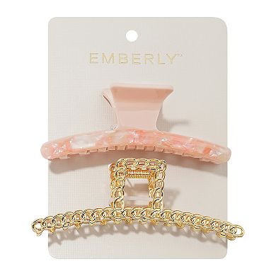 Emberly 2-Pk. Curved Bar Claw Clips