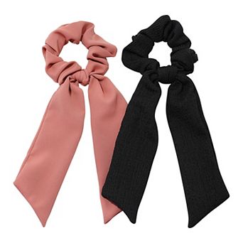Emberly 2 pk Long Tail Scrunchie Set