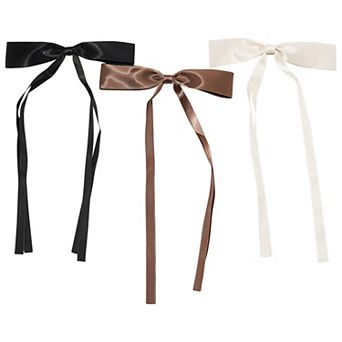 Emberly 3 pk Long Tail Bow Barrettes