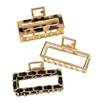 Emberly 3 pk Cutout Metal Claw Clips