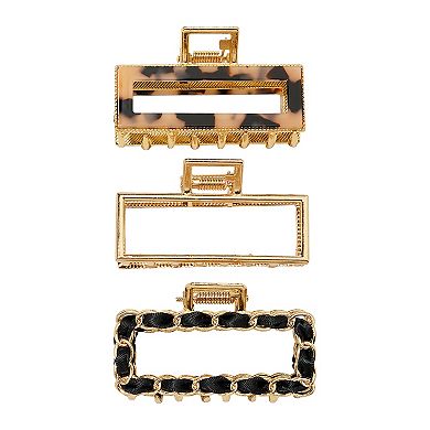 Emberly 3-pk. Cutout Metal Claw Clips