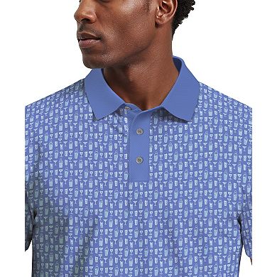 Men's Grand Slam Cocktail Print Short Sleeve Golf Polo Shirt