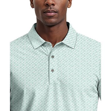Men's Grand Slam Circular Geo Print Short Sleeve Golf Polo Shirt