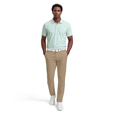 Men's Grand Slam Circular Geo Print Short Sleeve Golf Polo Shirt