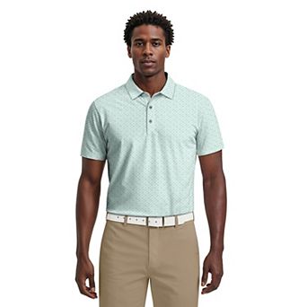 Men's Grand Slam Circular Geo Print Short Sleeve Golf Polo Shirt