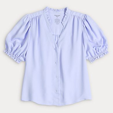 Women's Nine West Adaptive Ruffle Shirt