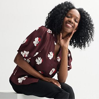 Women's Nine West Adaptive Ruffle Shirt