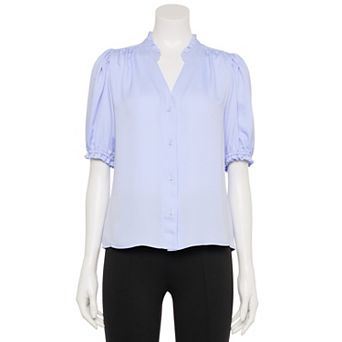 Women's Nine West Adaptive Ruffle Shirt