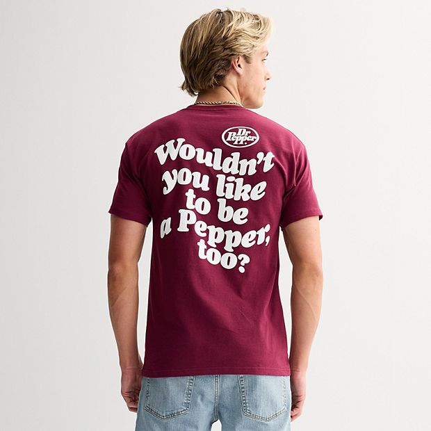 Bring Me A Dr Pepper T-Shirt For Women - Burgundy, Casual Short Sleeve, Graphic Print