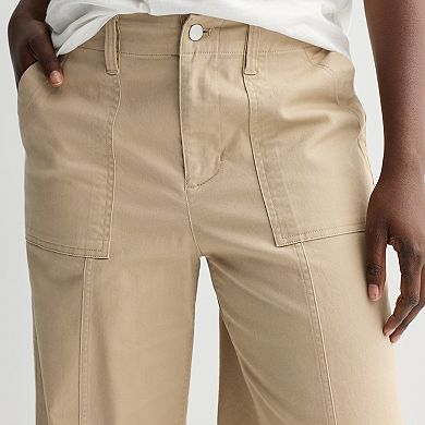 Women's Sonoma Goods For Life® High Rise Twill Wide Leg Pants