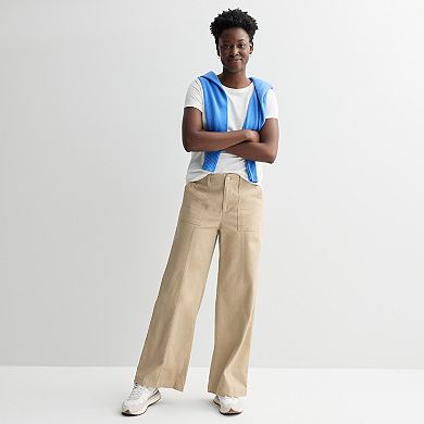 Women's Sonoma Goods For Life® High Rise Twill Wide Leg Pants