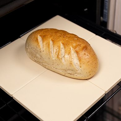 Old Stone Cordierite Square Pizza Stone 4 Piece Set