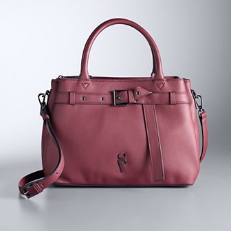 Simply Vera Vera Wang Jayla Belted Buckle Soft Satchel Bag