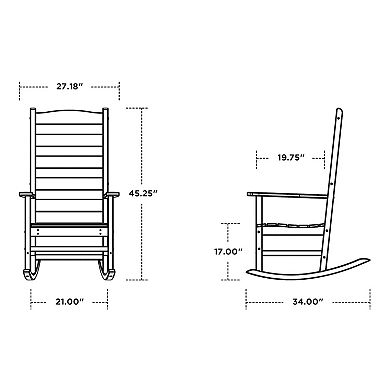 POLYWOOD Shaker Porch Rocking Chair