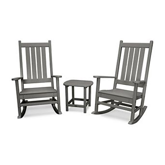 POLYWOOD Vineyard Rocking Chairs and Side Table 3 pc Set