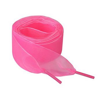 2 Pairs Flat Shoelaces 2.5cm Wide Transparent Shoe Laces for Sneakers 27.56"