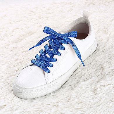 1 Pair Glitter Metallic Shimmery Flat Sneakers Shoelaces Strings 62.99"
