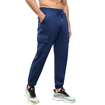 Mens Cargo Sweatpants Elastic Waist Drawstring Casual Lounge Running Athletic Joggers Pants Pockets