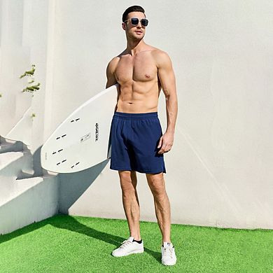 Men's 7" Swim Trunks Quick Dry Swim Board Shorts with Pockets Beach Shorts Bathing Suits for Men