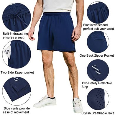 Men's 7" Swim Trunks Quick Dry Swim Board Shorts with Pockets Beach Shorts Bathing Suits for Men
