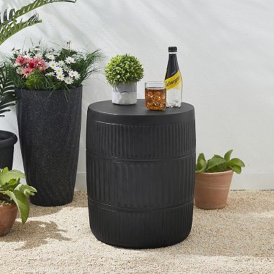 Glitzhome 18.5''H MGO Textured Garden Stool or Accent Table