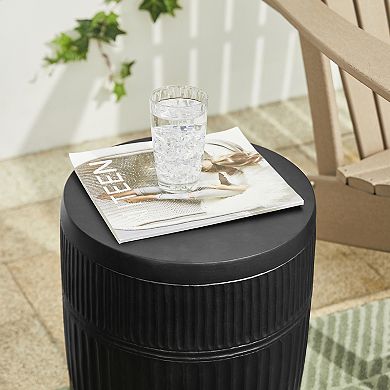 Glitzhome 18.5''H MGO Textured Garden Stool or Accent Table