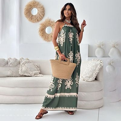 knee length dresses for ladies PRETTYGARDEN Womens Casual Long Summer Dresses Sleeveless Strappy Loos