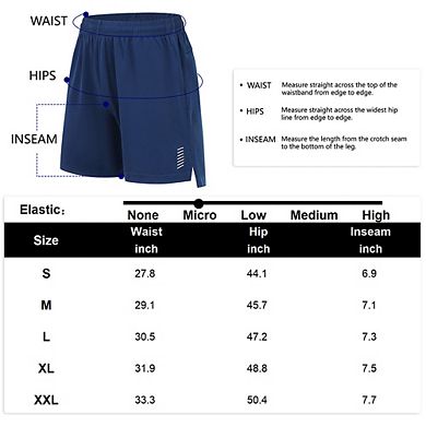 Men's 7" Swim Trunks Quick Dry Swim Board Shorts with Pockets Beach Shorts Bathing Suits for Men