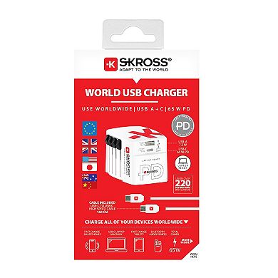 SKROSS AC65PD World Adapter USB Charger