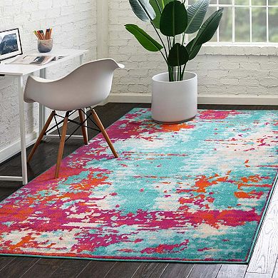 Unique Loom Kyushu Azalea Throw Rug