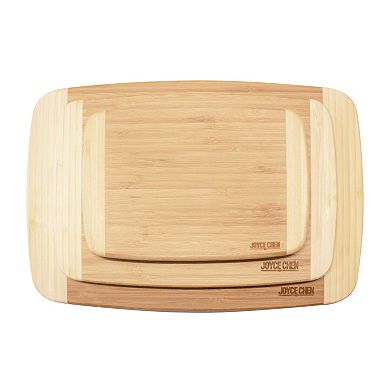Joyce Chen Burnished Bamboo Cutting Board 3 Pack Bundle