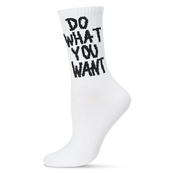 Women's Do What You Want Cotton Blend Crew Socks