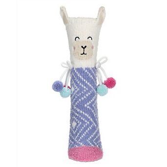 Women's Llama Critter Plush Crew Socks