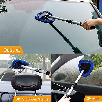 AstroAI Car Windshield Cleaner, Car Window Cleaner Cleaning Tool Kit with 4 Reusable Pads