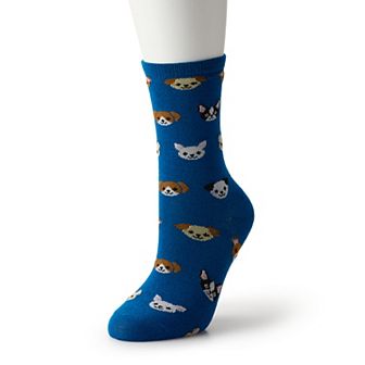 Dog Heads Crew Socks