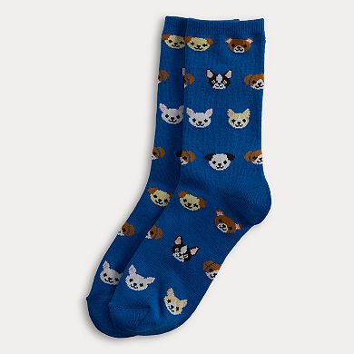 Dog Heads Crew Socks