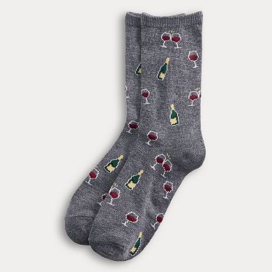 Women's Novelty Wine Glass & Bottle Socks