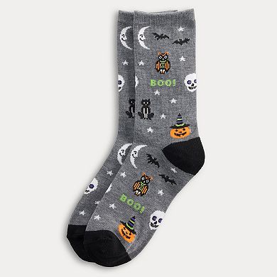 Women's Retro Halloween Novelty Crew Socks