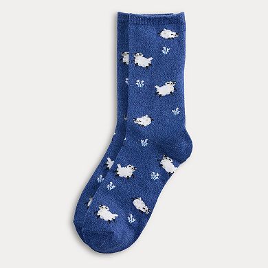 Women's Allover Animal Icon Crew Socks
